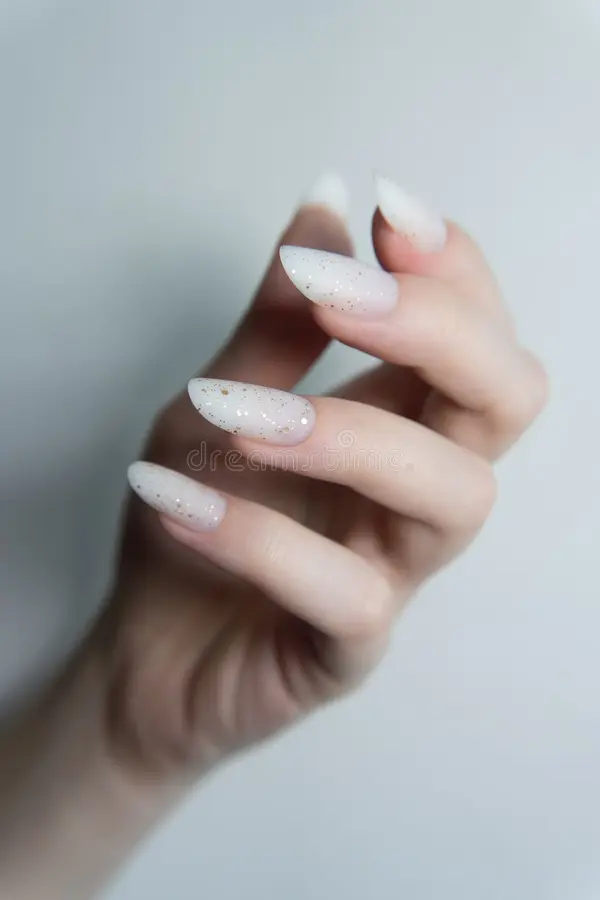 Classic Glossy White Nails