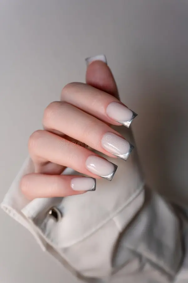 Bright Pink White Nail Design