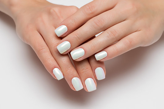 Short White Nails