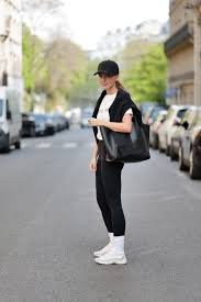 Airport Outfit with White Sneakers