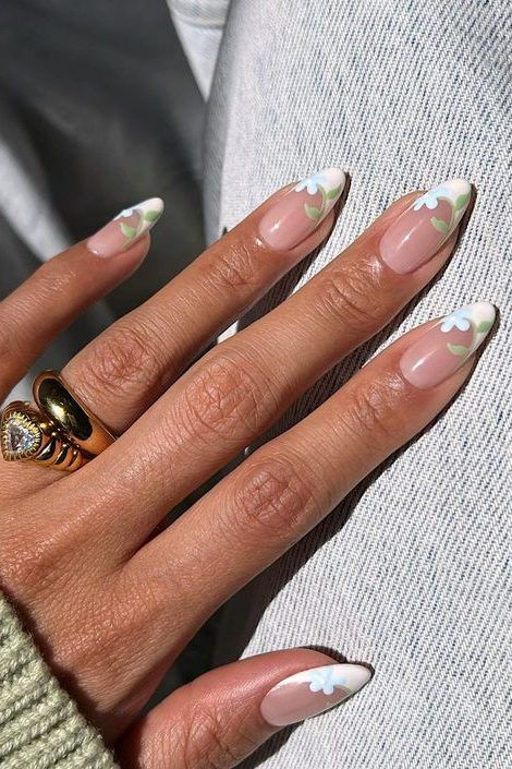 French Tip Spring Nails
