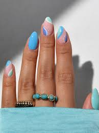 Ocean Blue Nails 