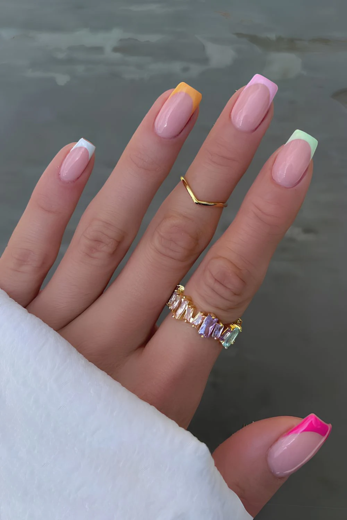 Colorful French Tips 