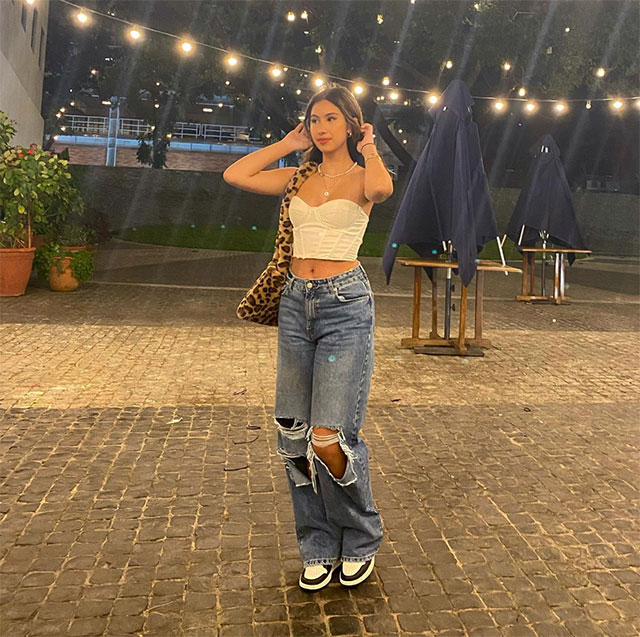 Crop Top with Baggy Jeans