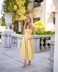 Yellow Cotton Square Neck Midi Dress + Natural Espadrille Wedge Sandals