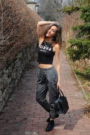 Crop Top with Sweatpants 