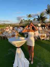 White Dress with Turquoise Accents
