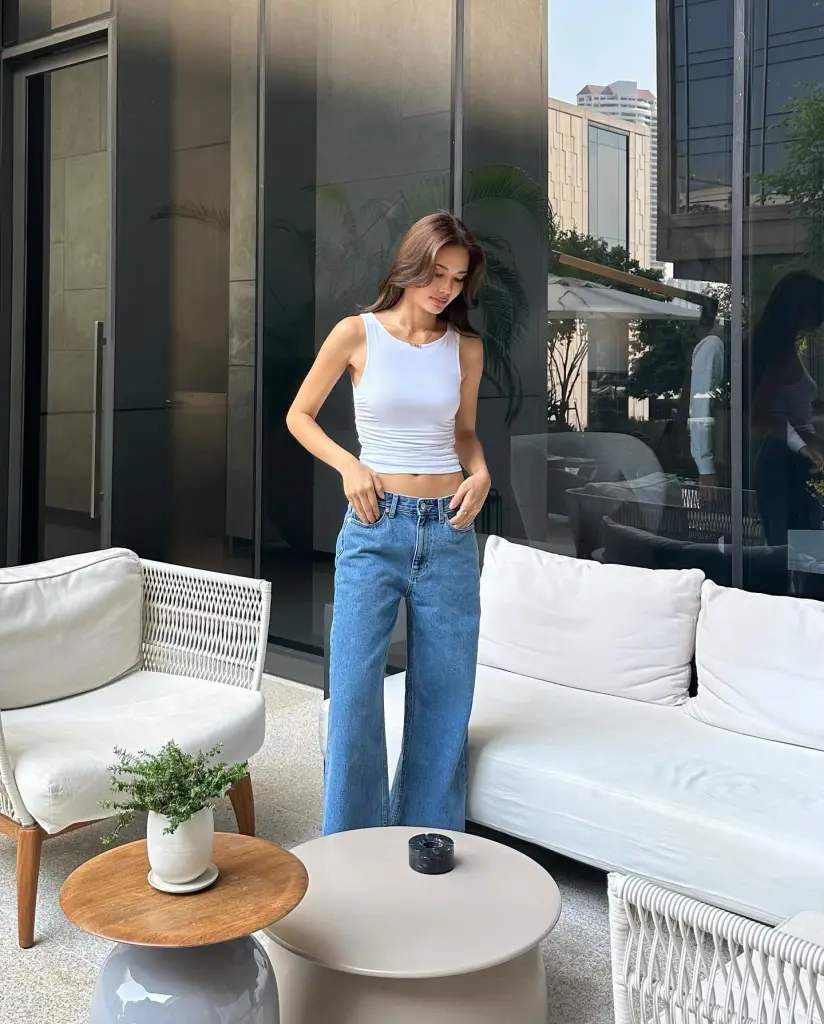 Tank Top with Baggy Jeans 