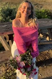 Pink Sweater & Cream Trousers