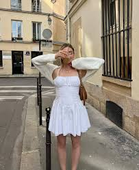 White Sundress & Cream Cardigan