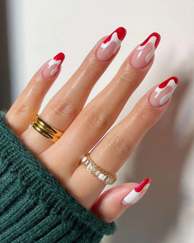 Glossy Almond Nails