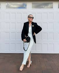 Midi Dress with Structured Blazer