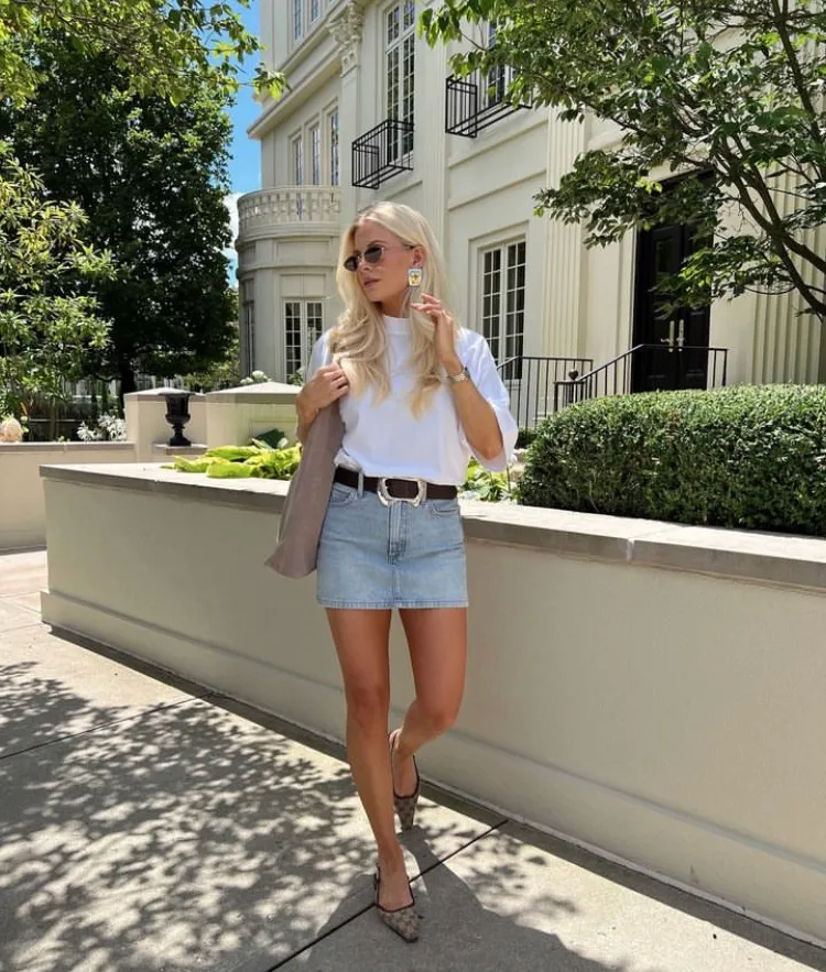 Skirt + Soft Top Outfit