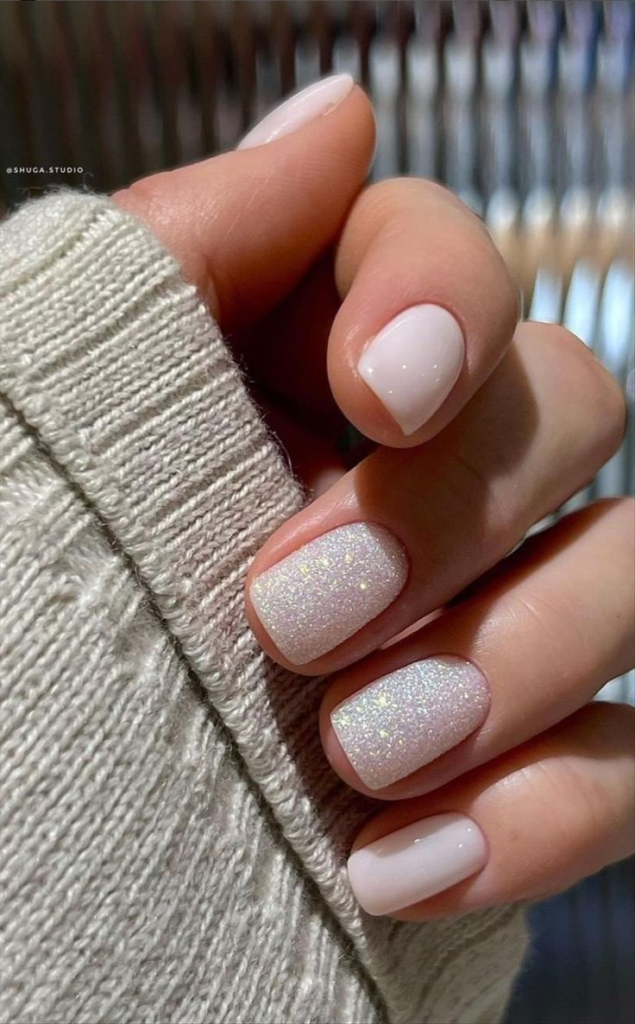 White Graduation Nails