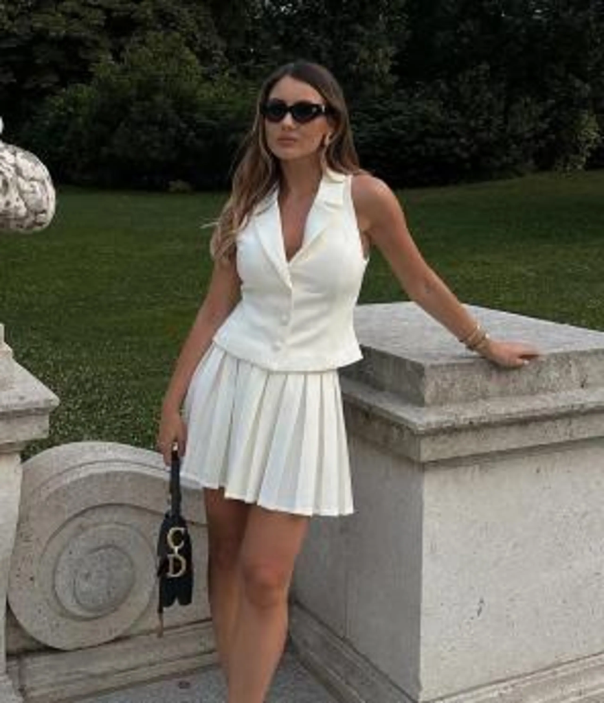Button Tank Top + Mini Skirt