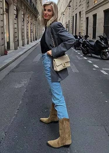  Cowboy Boots + Denim Jeans