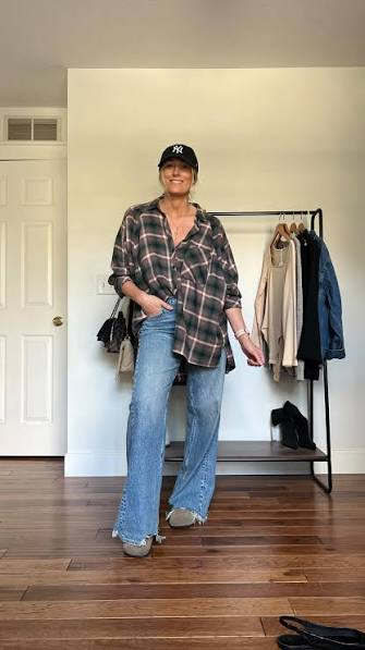 Plaid Shirt + Jeans Combo