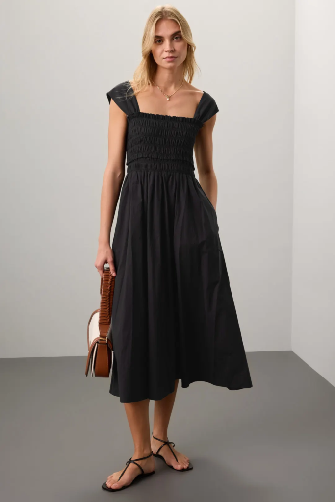 Smocked Midi Dress