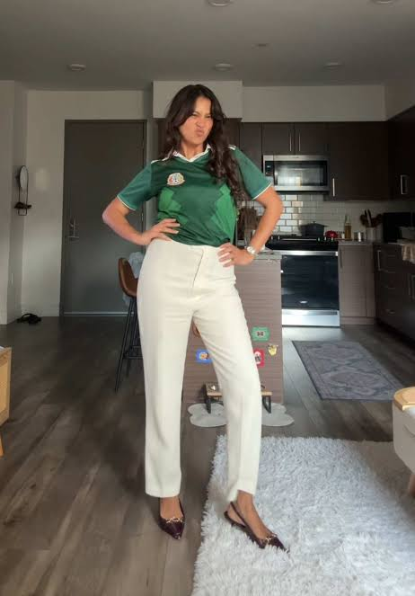 Jersey + White Cargo Pants