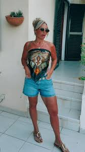 Bandana with Denim Shorts